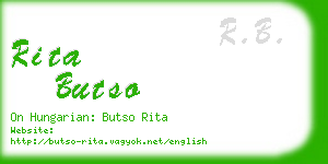 rita butso business card